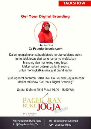 Talkshow &ldquo;Get Your Digital Branding&rdquo; with Co Founder Jejualan