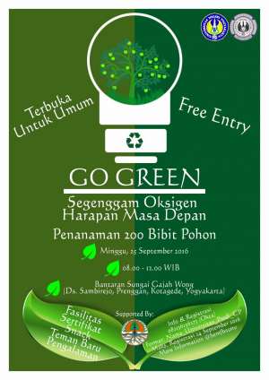 Go Green 'Segenggam Oksigen Harapan Masa Depan' | 25 September 2016 | 08.00 - 12.00 WIB