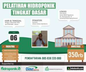 Pelatihan Hidroponik Tingkat Dasar