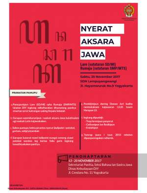 Lomba Nyerat Aksara Jawa Tingkat SD & SMP