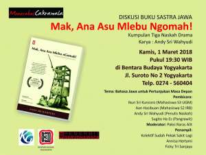 Diskusi Buku Sastra Jawa : Mak Ana Asu Mlebu Ngomah