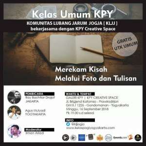 Kelas Umum KPY "Merekam Kisah Melalui Foto dan Tulisan"