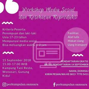 Workshop Media Sosial dan Kesehatan Reproduksi