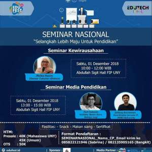 Seminar Nasional Selangkah Lebih Maju untuk Pendidikan