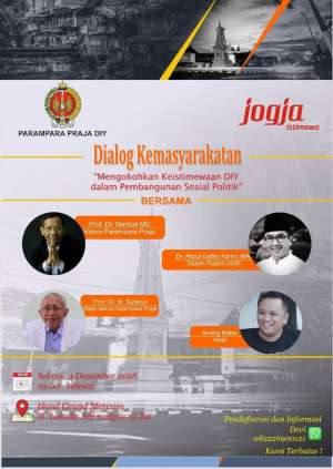 Dialog Kemasyarakatan "Mengokohkan Keistimewaan DIY dalam Pembangunan Sosial Politik"