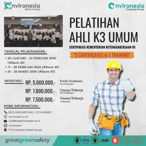Pelatihan Ahli K3 Umum PT. Environesia Global Saraya