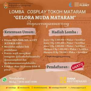 Lomba Cosplay Tokoh Mataram 'Gelora Muda Mataram'