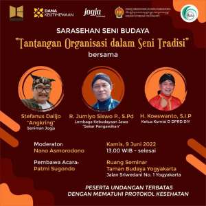 Sarasehan Seni Budaya “Tantangan Organisasi dalam Seni Tradisi”
