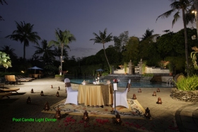 Pool Candle Light Dinner