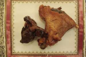 Menu hati dan paha goreng