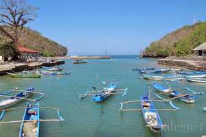 Kapal-kapal nelayan di Pantai Sadeng, Yogyakarta