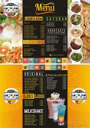 Menu makanan dan minuman di Loempia Boom