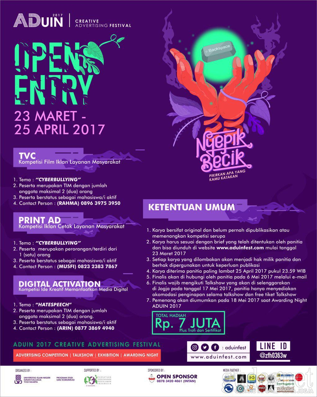 AdUin Fest Gelar “Nyepik Becik-Pikirkan Apa yang Kamu Katakan” AdUin Fest Gelar “Nyepik Becik-Pikirkan Apa yang Kamu Katakan”